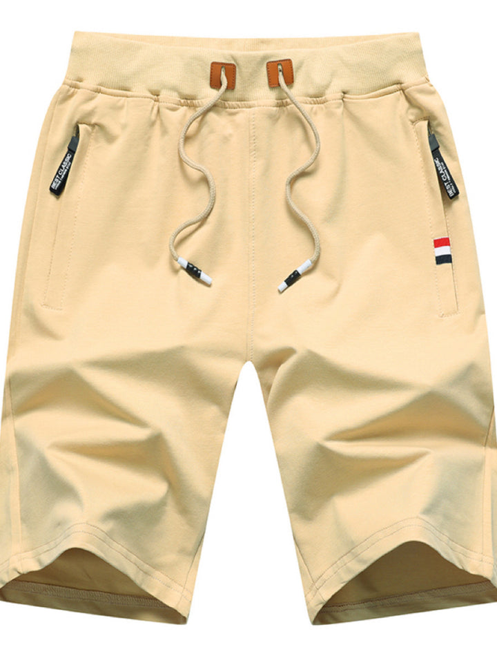 Men's Shorts | Loose Fit Shorts with Drawstring | Zipper Pockets | Casual Summer Style