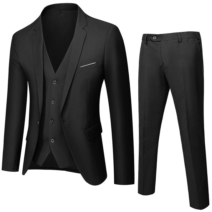 Men's Formal Suit | Tailored Three-Piece Set | Buttoned Blazer | Dress Style