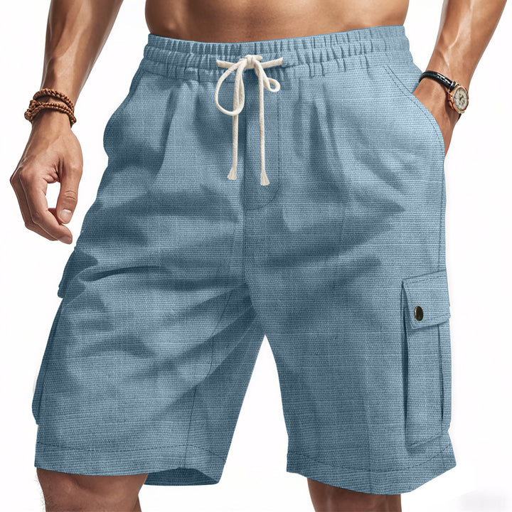 Męskie Szorty Letnie | Szorty Cargo Relaxed Fit | Elastyczny Pas i Kieszenie Boczne | Wakacyjny Styl Leisure