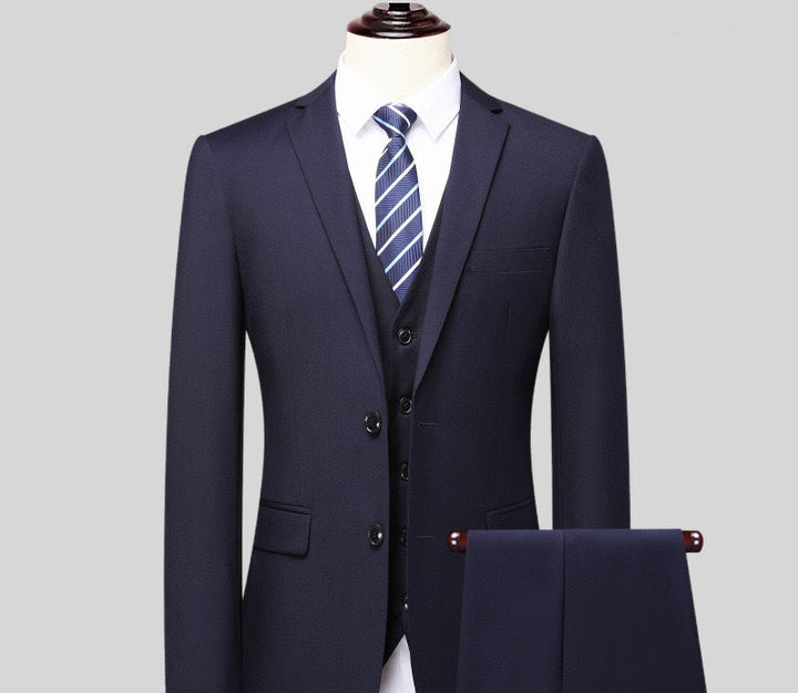 Men's Suit Set | Three Pieces | Classic Blazer with Vest | Formal Elegance