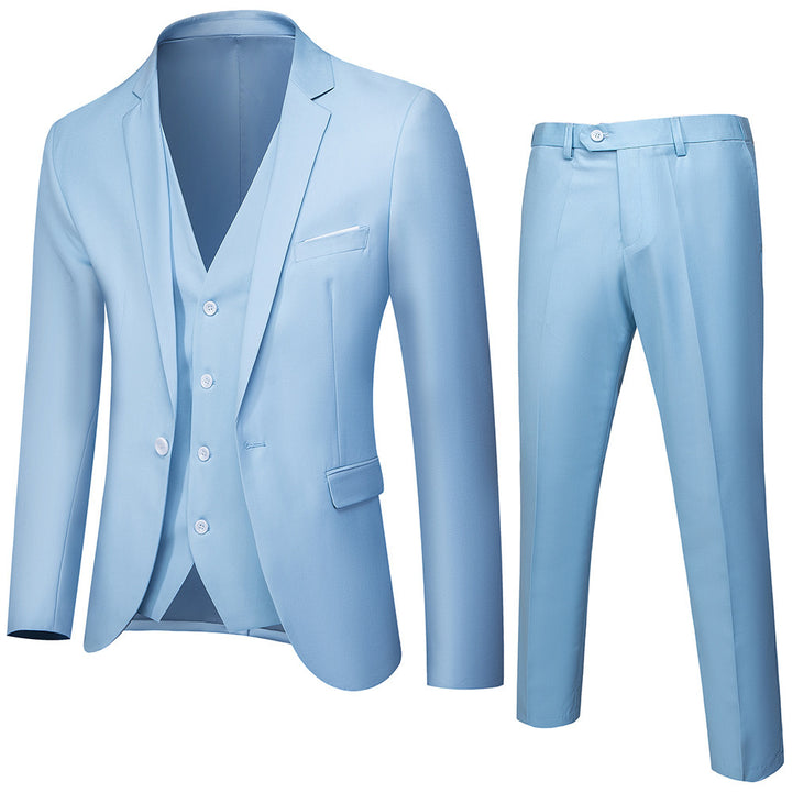 Men's Formal Suit | Tailored Three-Piece Set | Buttoned Blazer | Dress Style