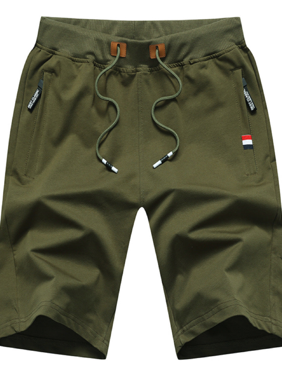Men's Shorts | Loose Fit Shorts with Drawstring | Zipper Pockets | Casual Summer Style