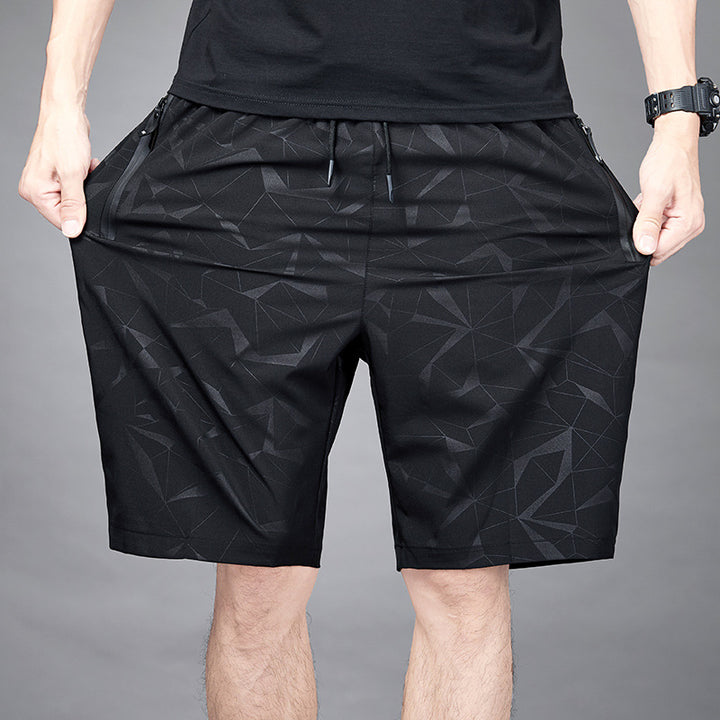 Men's Casual Shorts | Shorts with Geometric Pattern | Straight Leg | Modern Everyday Style