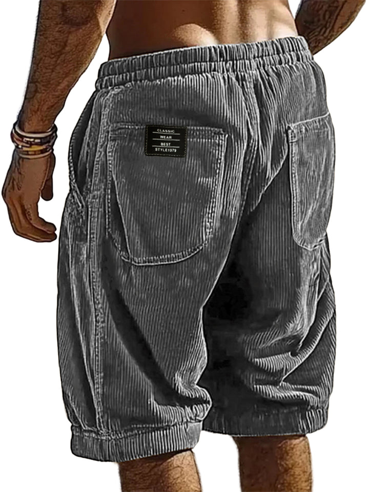 Męskie Szorty Casual | Szorty Relaxed Fit ze Ściągaczem | Wygodne Kieszenie | Wakacyjny Styl Casual