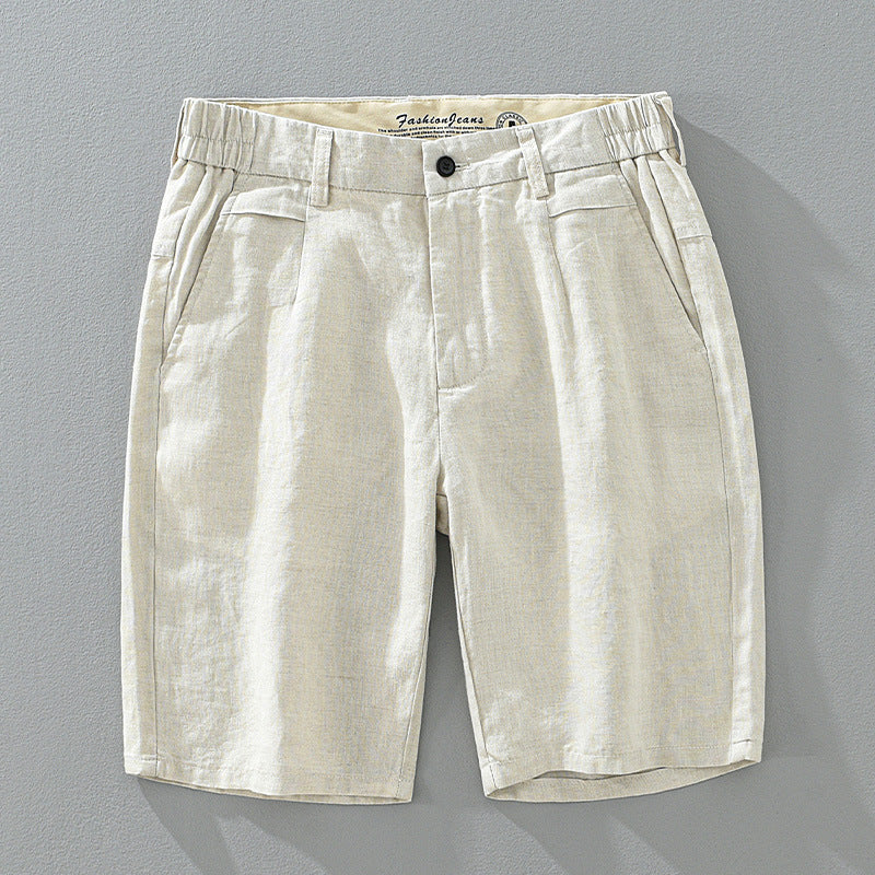 Men's Shorts | Loose Fit Elegant Shorts | Elastic Waistband | Smart Casual Style for Summer