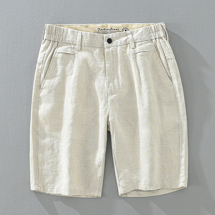 Men's Shorts | Loose Fit Elegant Shorts | Elastic Waistband | Smart Casual Style for Summer