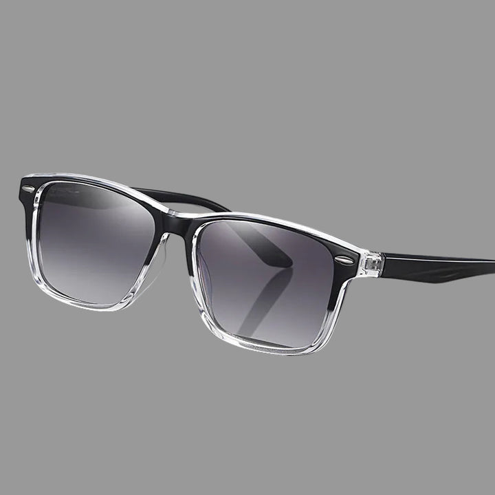 Men's Square Gradient Lenses Full Frame Sunglasses | Blue Tinted Lenses