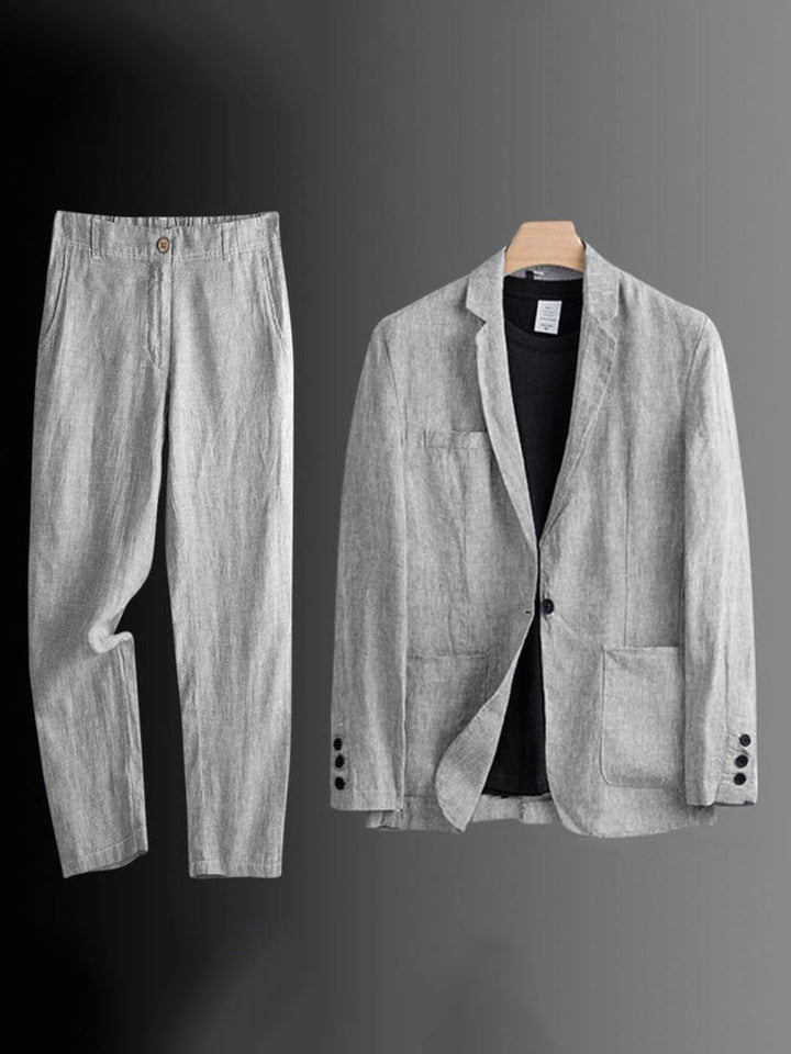 Men's Suit | Regular Fit Jacket and Trousers | Two-Piece Formal Set | Smart Casual Style