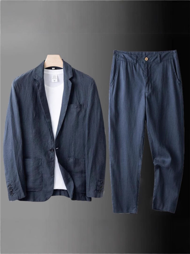 Men's Suit | Regular Fit Jacket and Trousers | Two-Piece Formal Set | Smart Casual Style