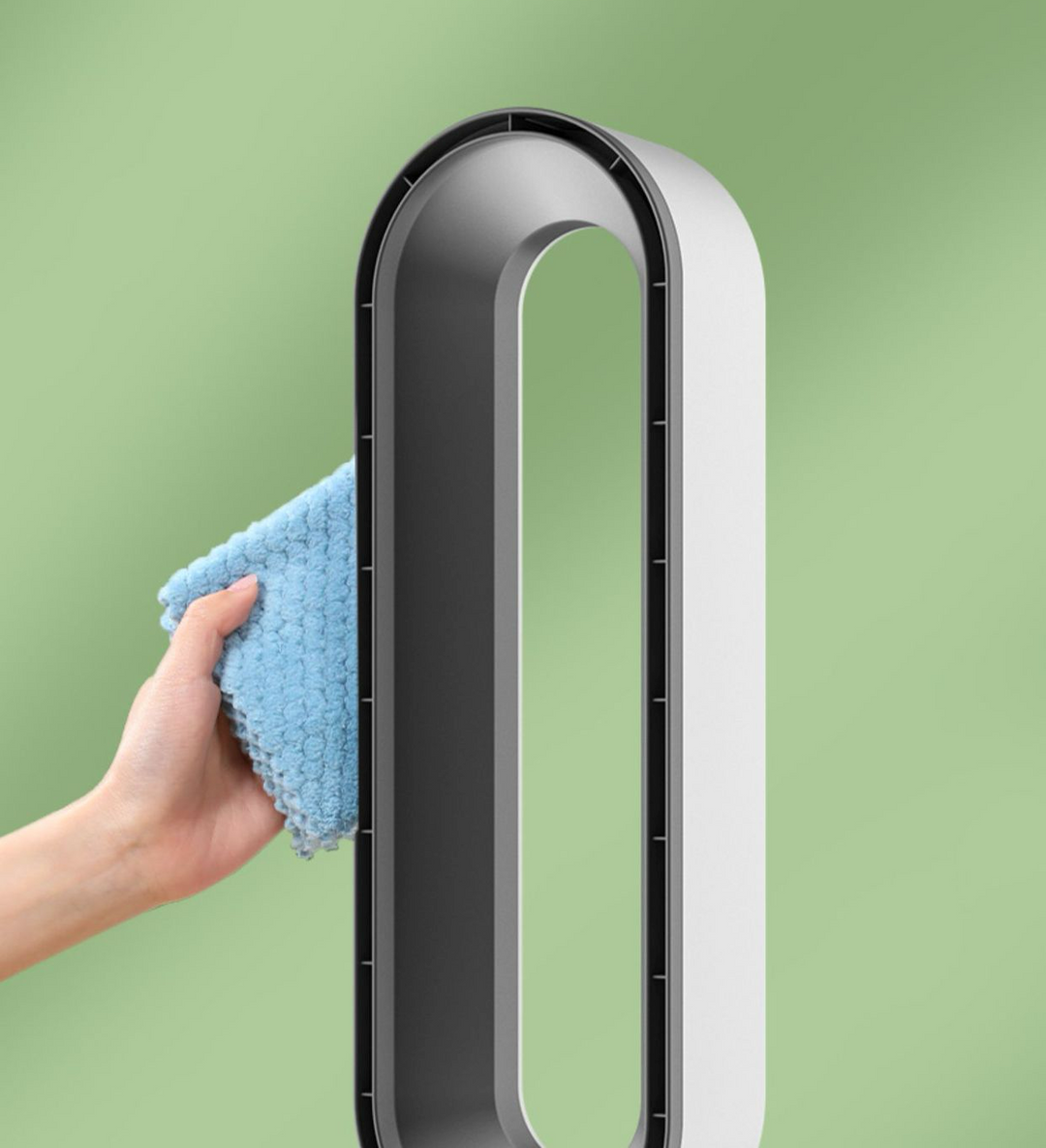 Portable Air Purifier | Bladeless Tower Fan | Multi-Stage Filtration System | Modern Interior Style