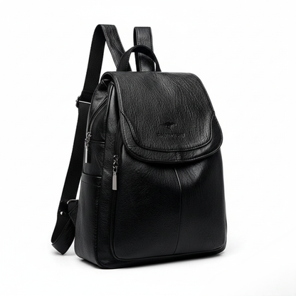 Plecak damski skórzany z zabezpieczeniem RFID do miasta i podróży