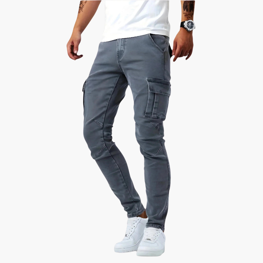 Men's Cargo Jogger Pants Slim Fit Multiple Pockets Tapered Leg | Streetwear