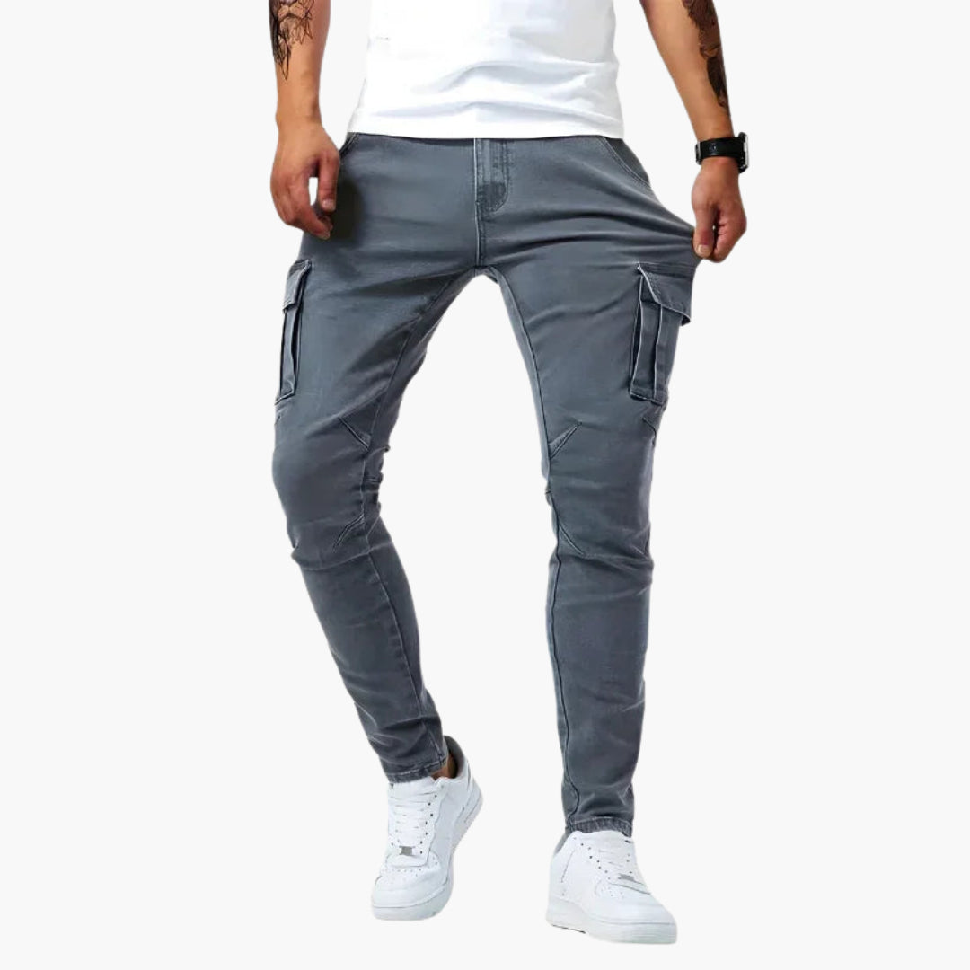 Men's Cargo Jogger Pants Slim Fit Multiple Pockets Tapered Leg | Streetwear