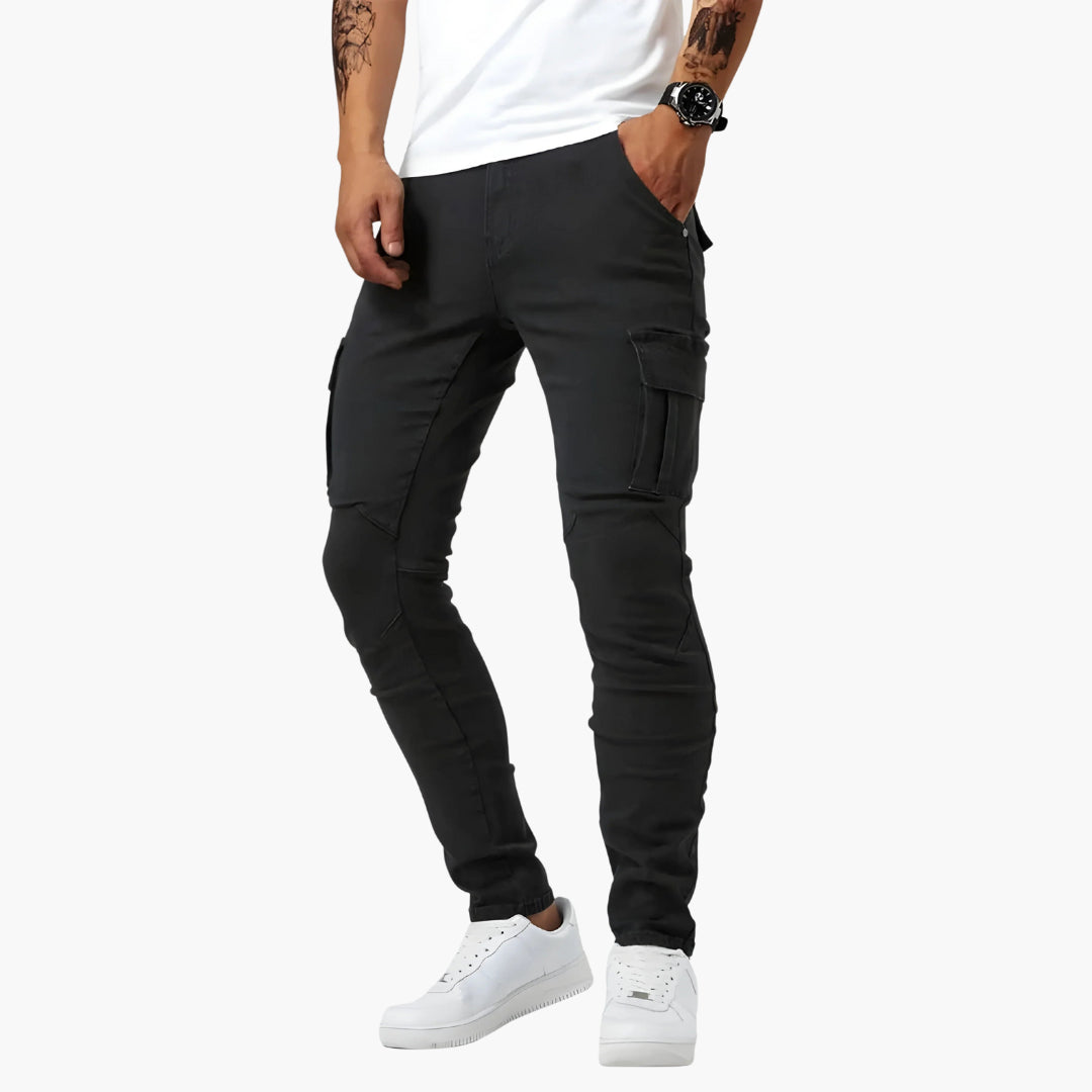 Men's Cargo Jogger Pants Slim Fit Multiple Pockets Tapered Leg | Streetwear