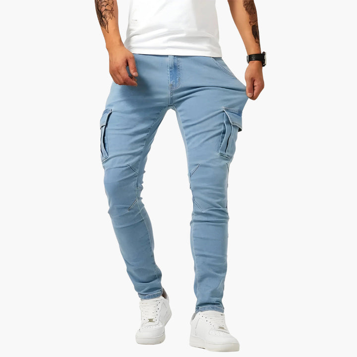 Men's Cargo Jogger Pants Slim Fit Multiple Pockets Tapered Leg | Streetwear