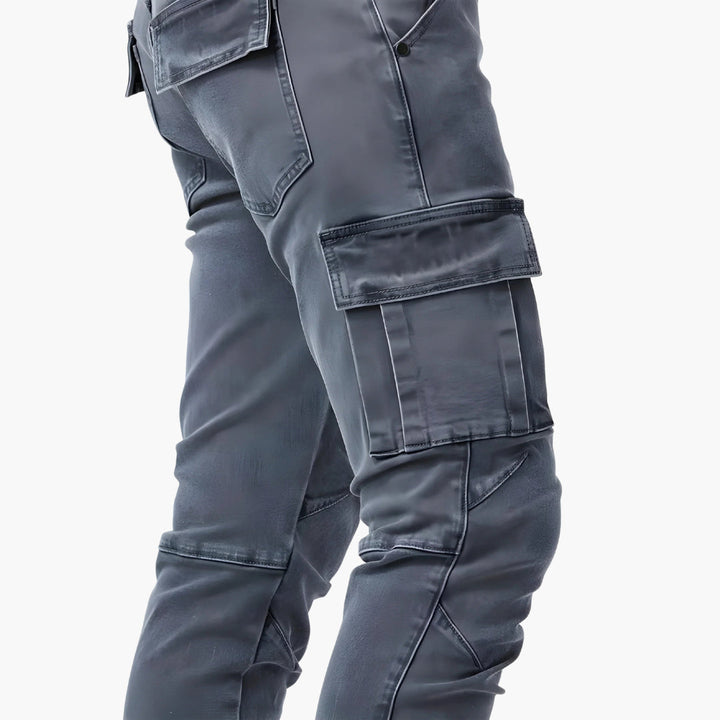 Men's Cargo Jogger Pants Slim Fit Multiple Pockets Tapered Leg | Streetwear