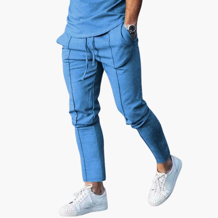 Męskie Spodnie o Swobodnym Kroju | Regulowany Sznurek i Kieszenie Boczne | Nowoczesny Styl Casual