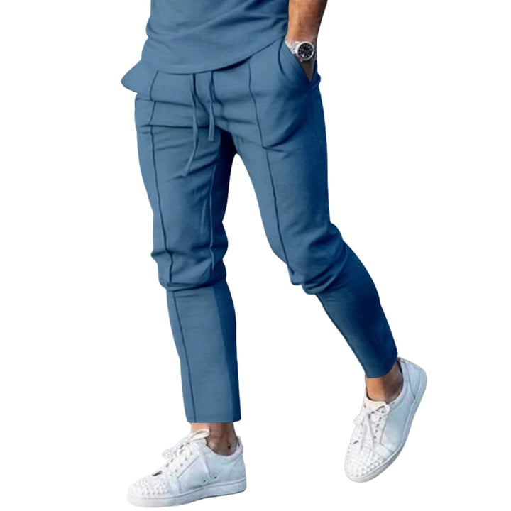 Męskie Spodnie o Swobodnym Kroju | Regulowany Sznurek i Kieszenie Boczne | Nowoczesny Styl Casual
