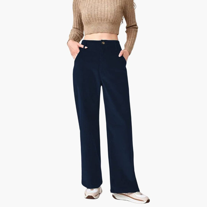 Women's Relaxed Pants with High Waist and Wide Leg | Lounge