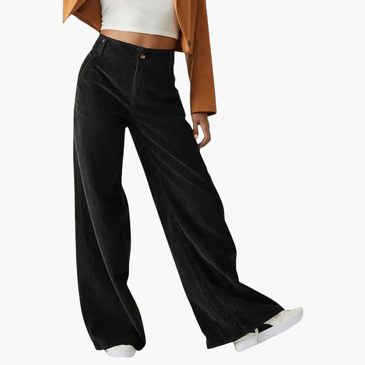 Women's Relaxed Pants with High Waist and Wide Leg | Lounge