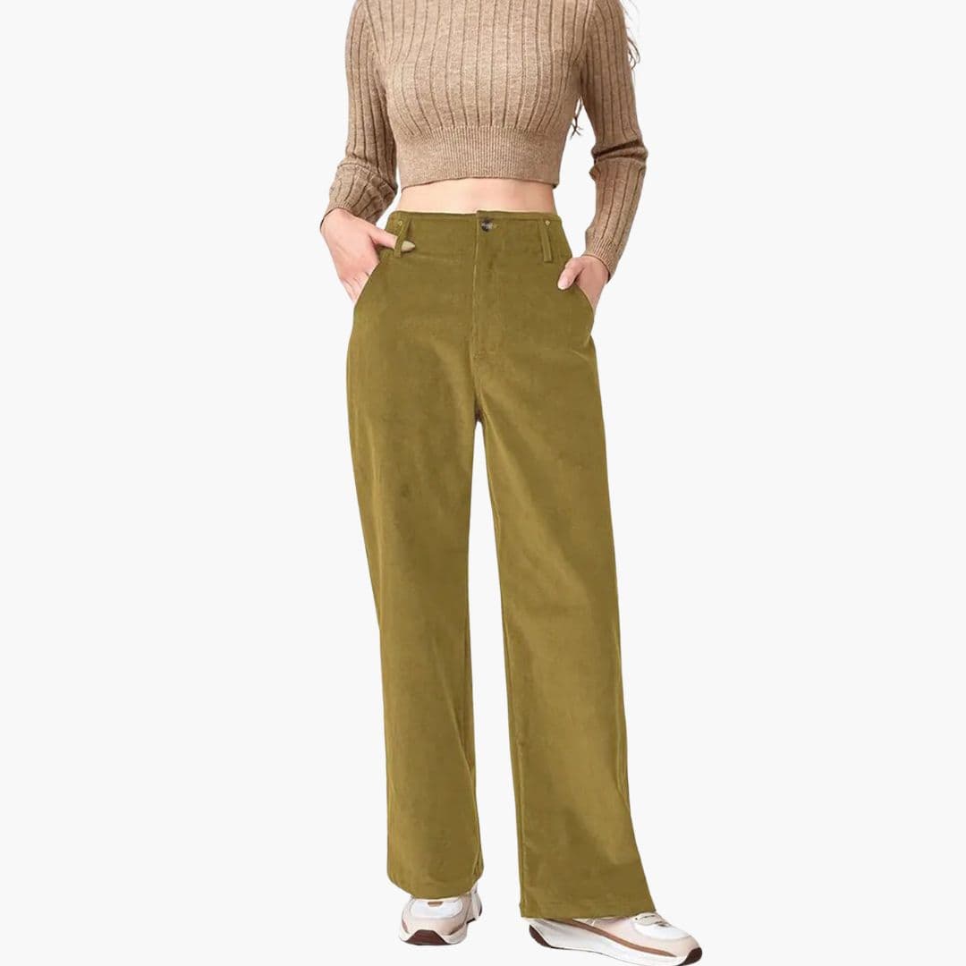 Women's Relaxed Pants with High Waist and Wide Leg | Lounge