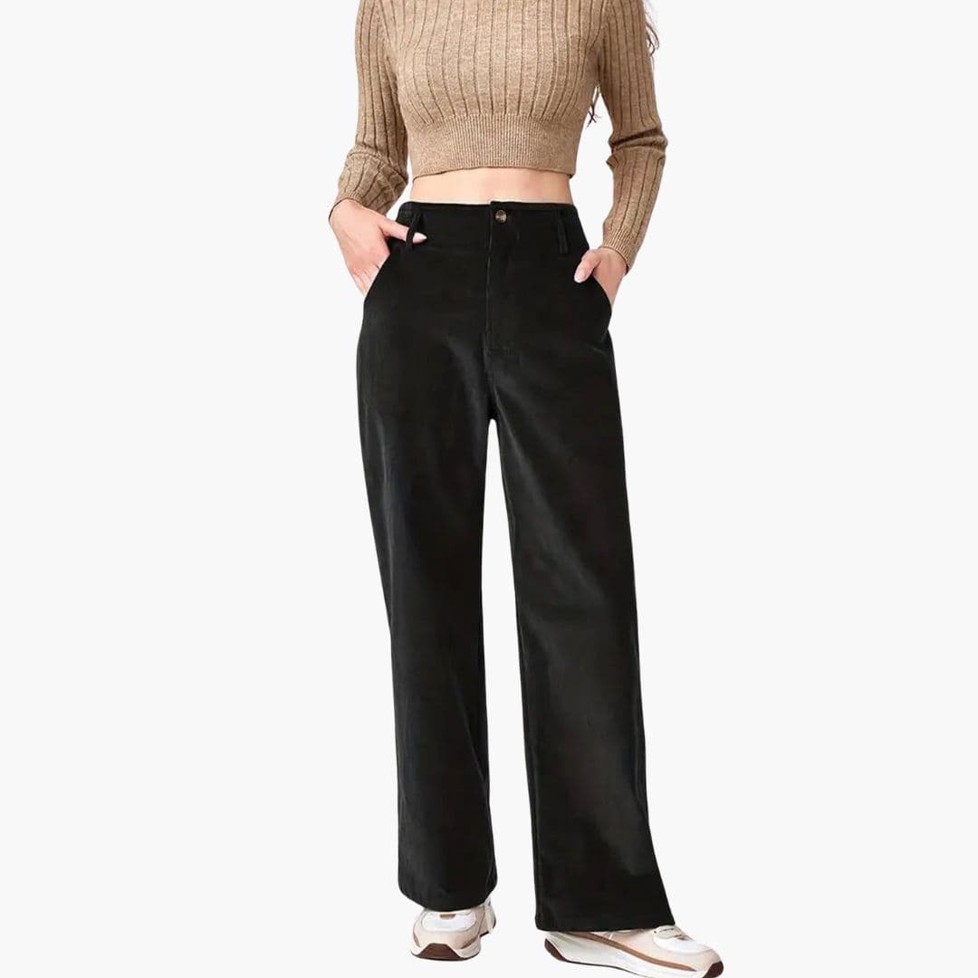 Women's Relaxed Pants with High Waist and Wide Leg | Lounge
