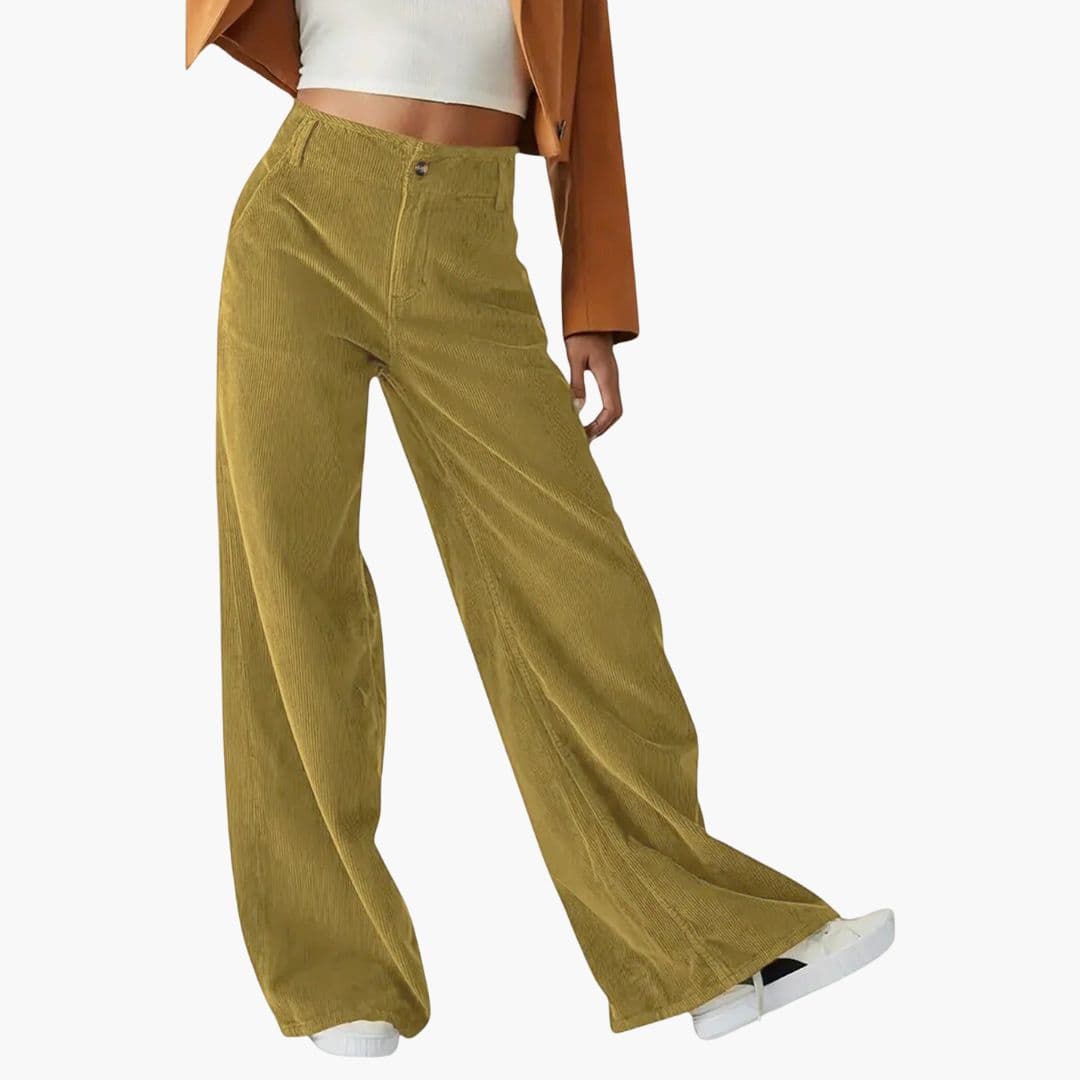 Women's Relaxed Pants with High Waist and Wide Leg | Lounge
