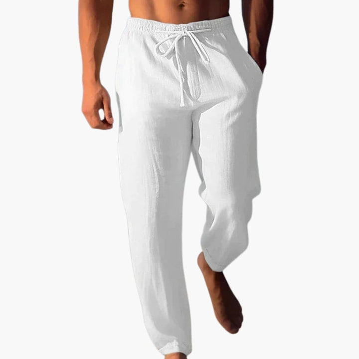 Men's Jogger Pants with Drawstring Waist, Tapered Fit, Pockets | Home Use