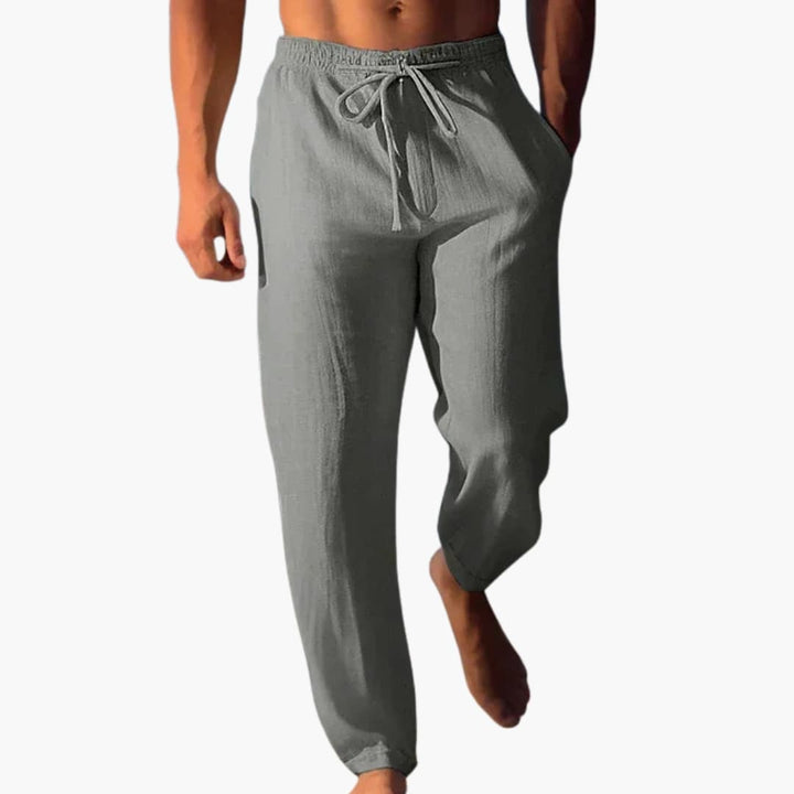 Men's Jogger Pants with Drawstring Waist, Tapered Fit, Pockets | Home Use