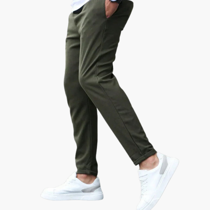 Męskie Spodnie Casual | Zwężany Krój i Talia ze Sznurkiem | Komfort w Stylu Smart Casual