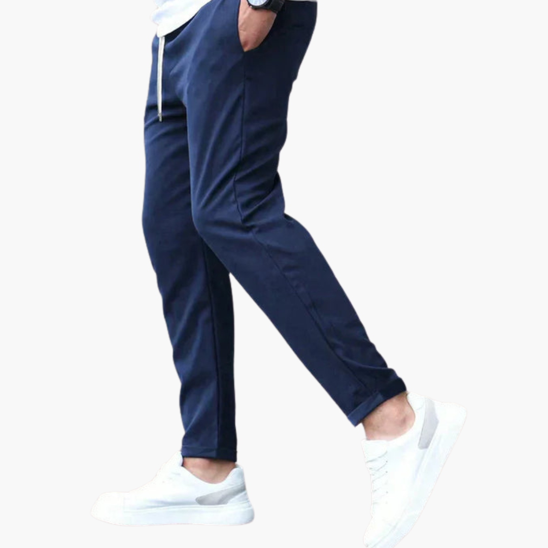 Męskie Spodnie Casual | Zwężany Krój i Talia ze Sznurkiem | Komfort w Stylu Smart Casual