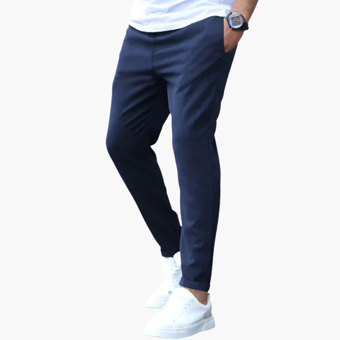 Męskie Spodnie Casual | Zwężany Krój i Talia ze Sznurkiem | Komfort w Stylu Smart Casual