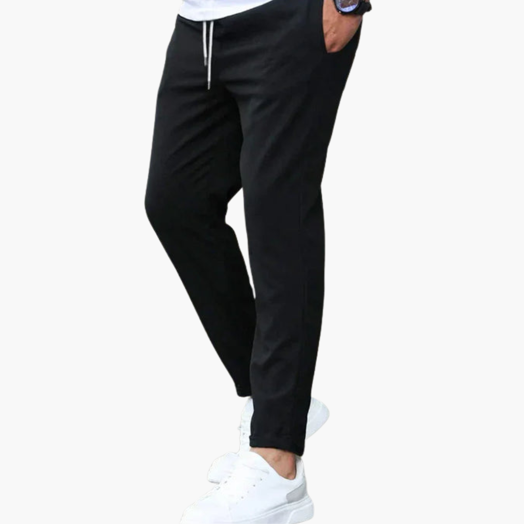 Męskie Spodnie Casual | Zwężany Krój i Talia ze Sznurkiem | Komfort w Stylu Smart Casual