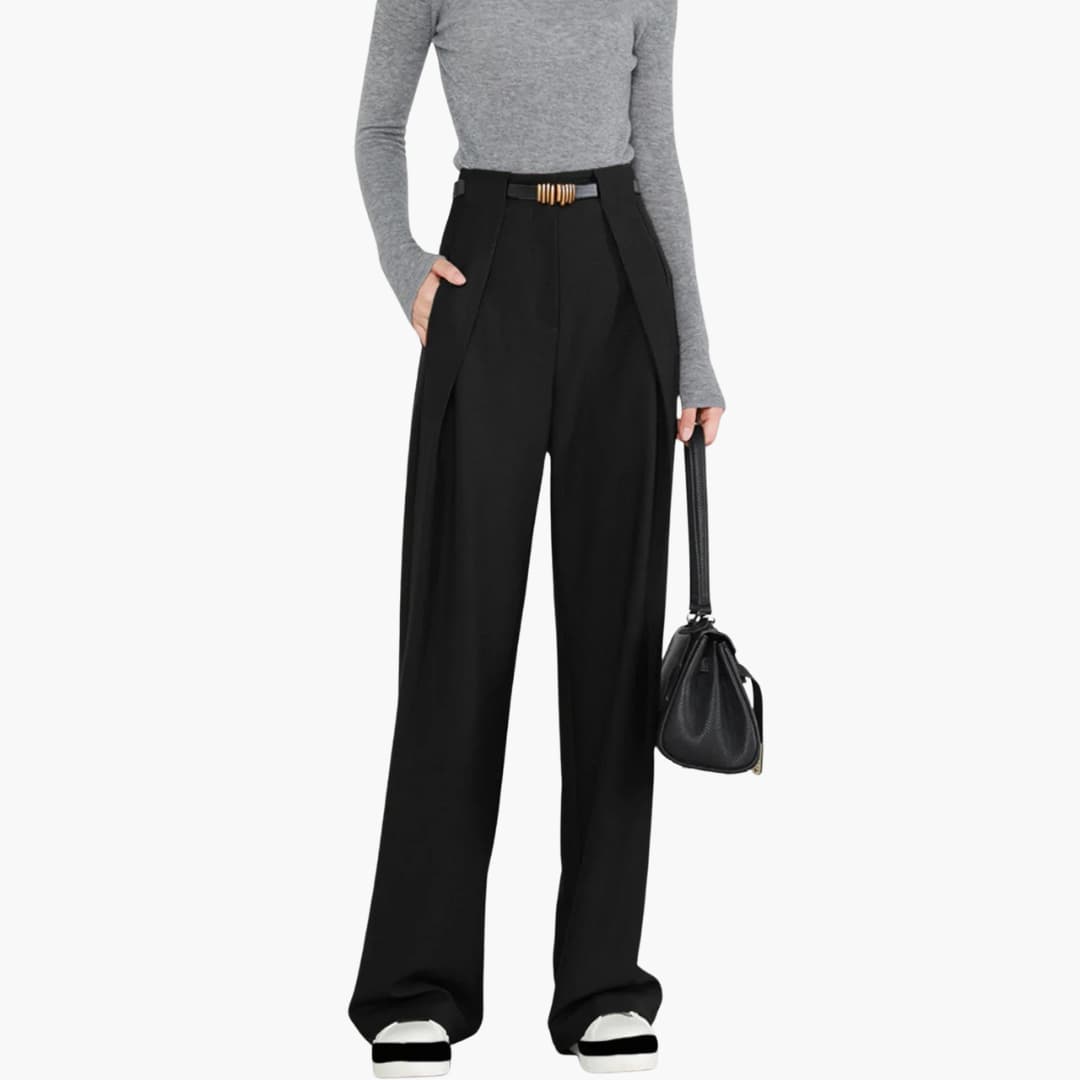 Women's Elegant Pants | High Waist and Straight Cut | Timeless Look for the Office