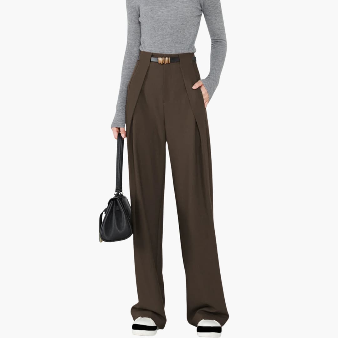 Women's Elegant Pants | High Waist and Straight Cut | Timeless Look for the Office