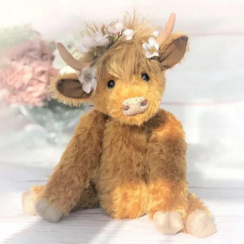 Pluszowa krówka Highland Snuggle Cow – ultramiękka, puszysta pluszowa zabawka dla dzieci i przytulna ozdoba domu 1