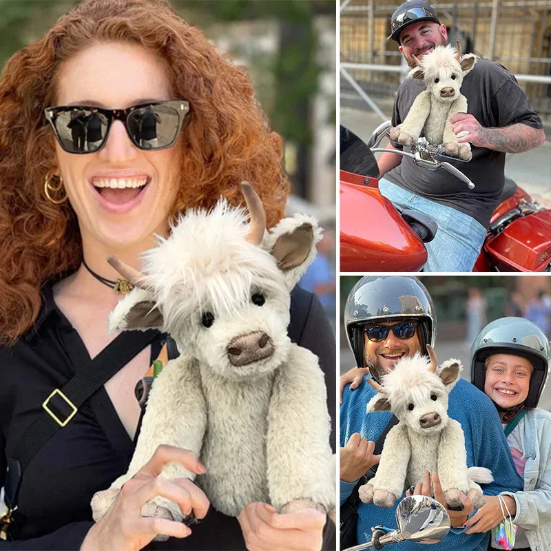 Pluszowa krówka Highland Snuggle Cow – ultramiękka, puszysta pluszowa zabawka dla dzieci i przytulna ozdoba domu 2