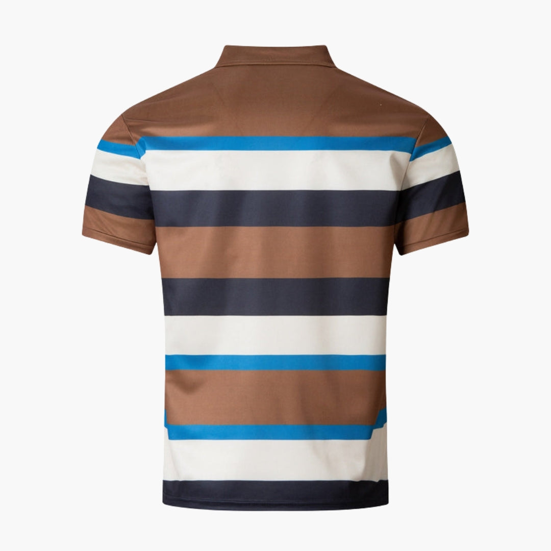 Męska Koszulka Polo w Paski | Krótki Rękaw i Klasyczny Kołnierzyk | Styl Smart Casual