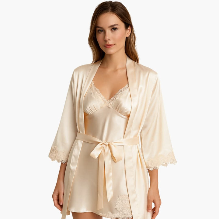 Women's Set with Waist Tie and Lace | Lingerie