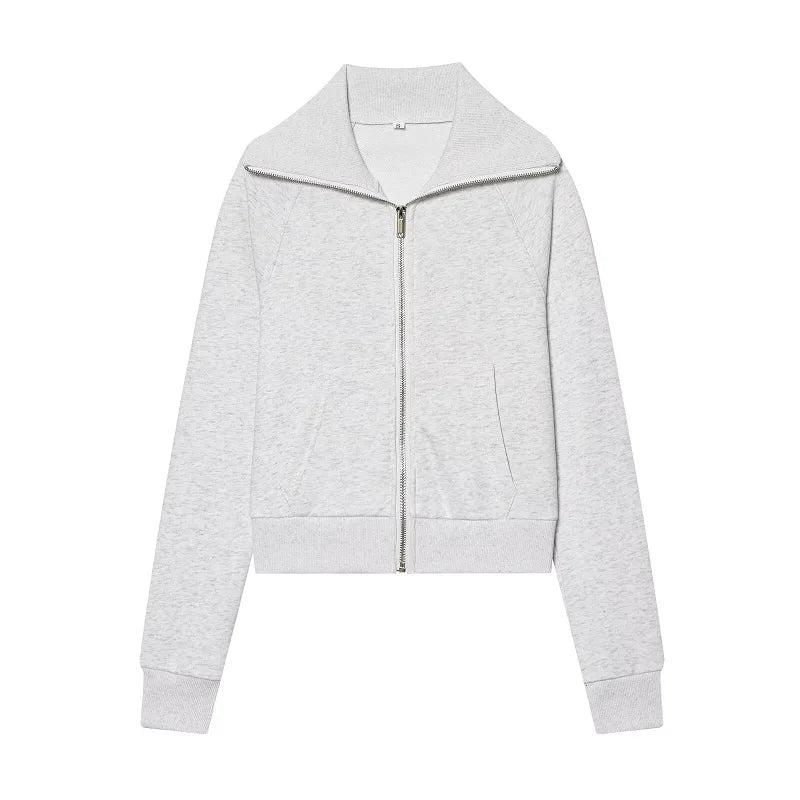 Women's Zip-Up Hoodie and Pants Two-Piece Set | Casual Style