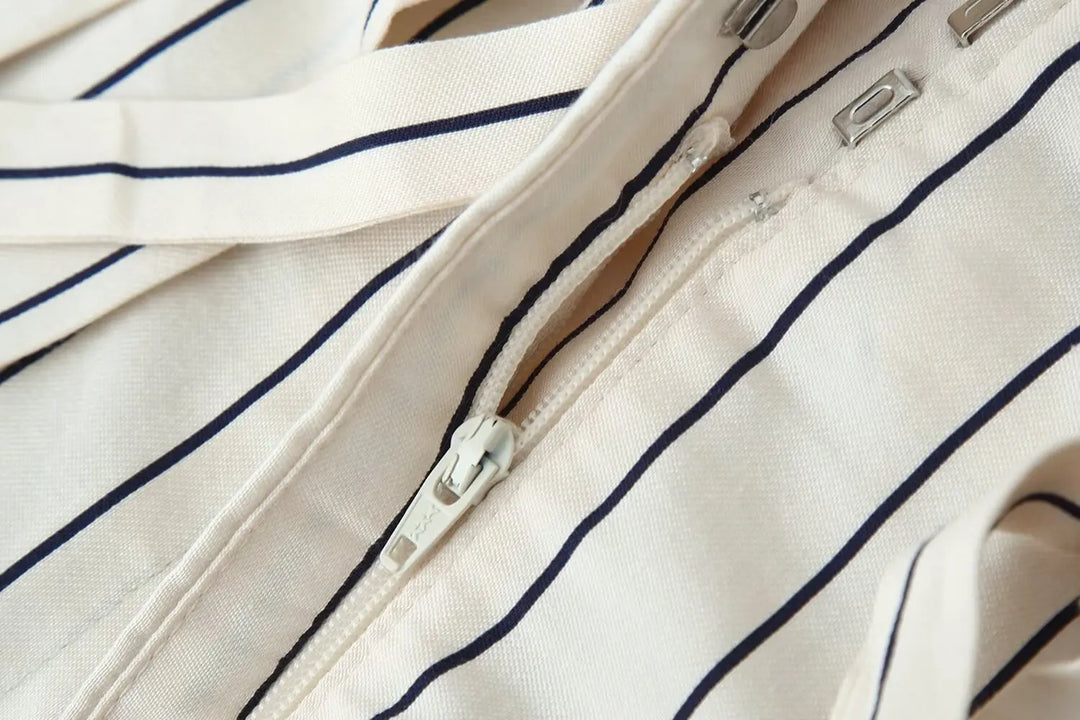 Women's Button-Down Shirt Belts and Wide Pants Two-Piece Set | High Waist