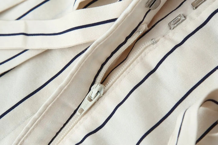 Women's Button-Down Shirt Belts and Wide Pants Two-Piece Set | High Waist