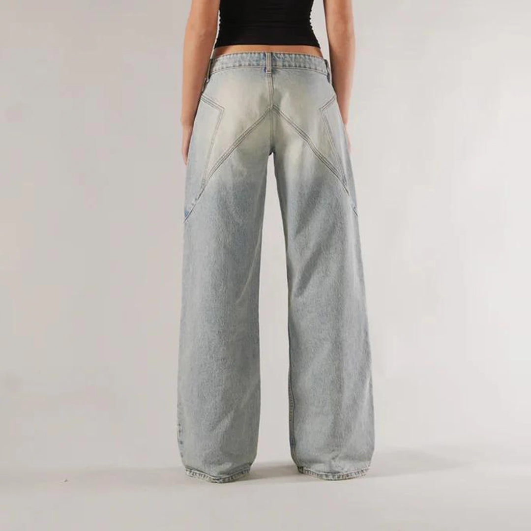 Women's Low Rise Wide Leg Casual Pants | Loose Fit