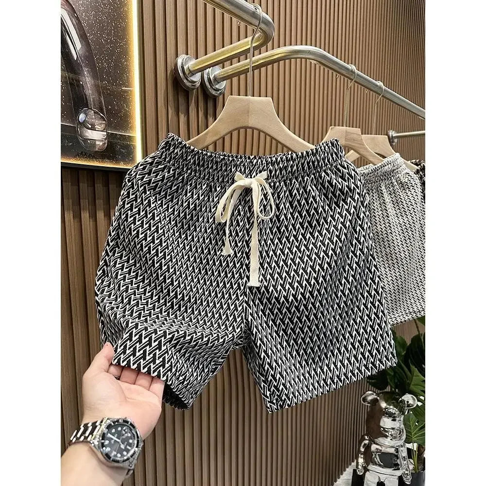 Men's Knit Shorts with Drawstring | Loose Fit