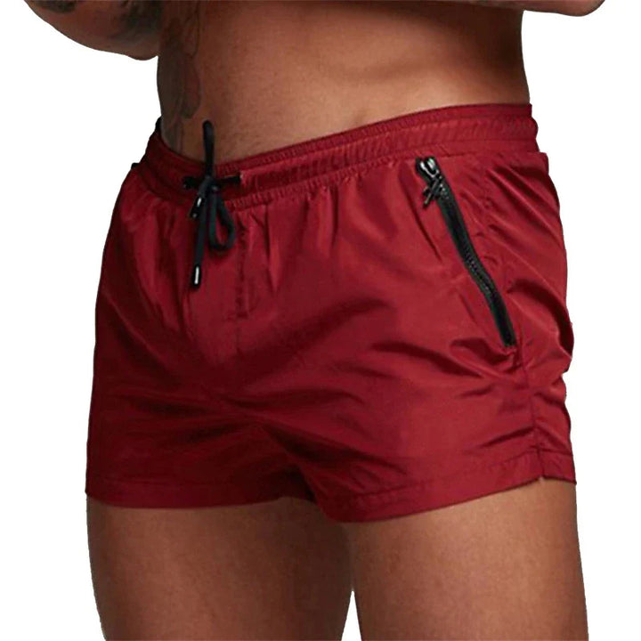 Men's Swim Shorts with Drawstring and Zip Pockets | Sporty Cut