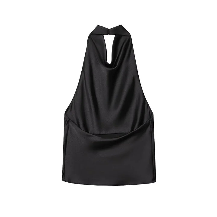 Women's Draped Halter Top Sleeveless | Summer Style