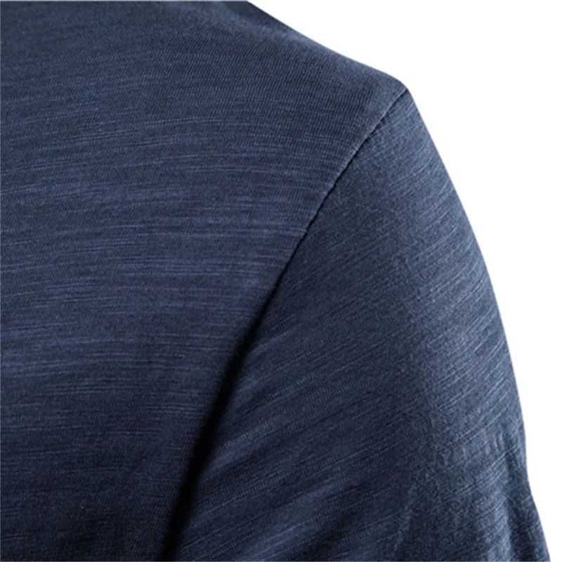 Męski Dopasowany T-shirt Okrągły Dekolt Krótki Rękaw Jednolity Kolor T-shirt | Codzienny