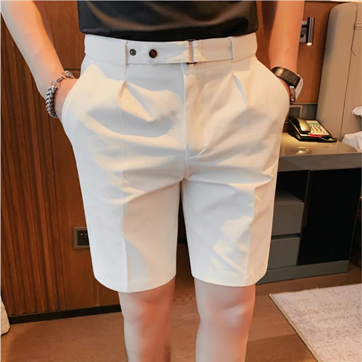 Men's Pleated High-Waisted Shorts | Tailored Fit