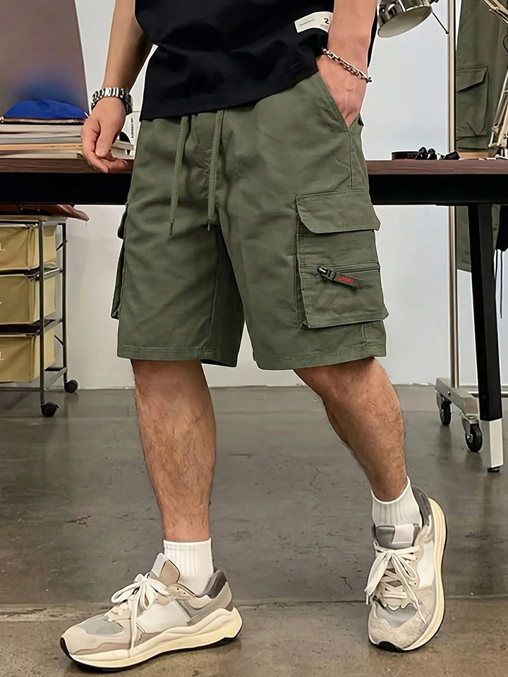 Sławomir | Men's cargo shorts with zippered pockets