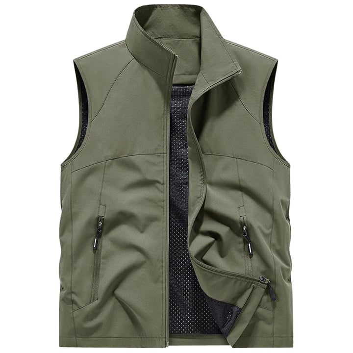Męska Kamizelka Outdoor | Regularny Krój | Pełne Zapięcie na Zamek | Lekki Styl Casual